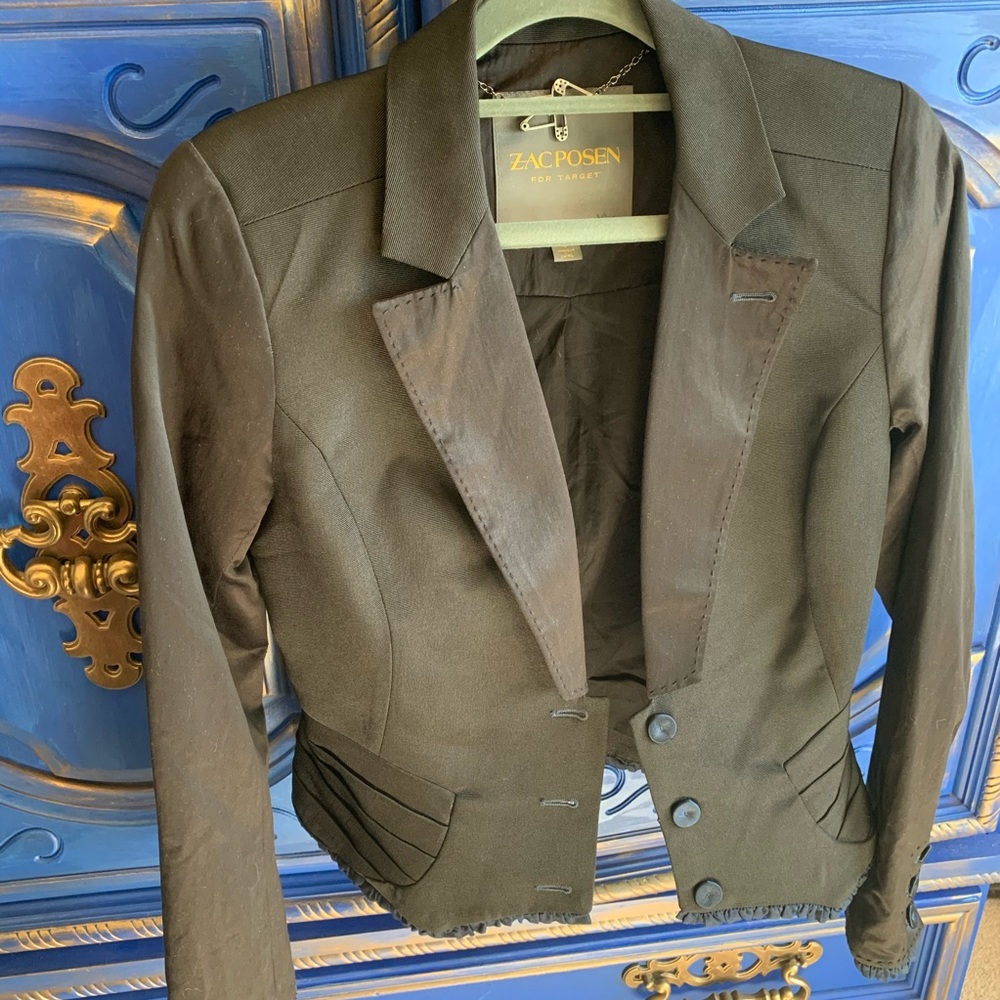 Zac Posen Target Black Blazer Suit Jacket Small - Picture 1 of 3